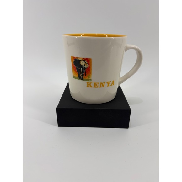Starbucks Other - Starbucks Kenya Elephant Coffee Mug 14oz 2005 Africa Arabia White Yellow Cup
